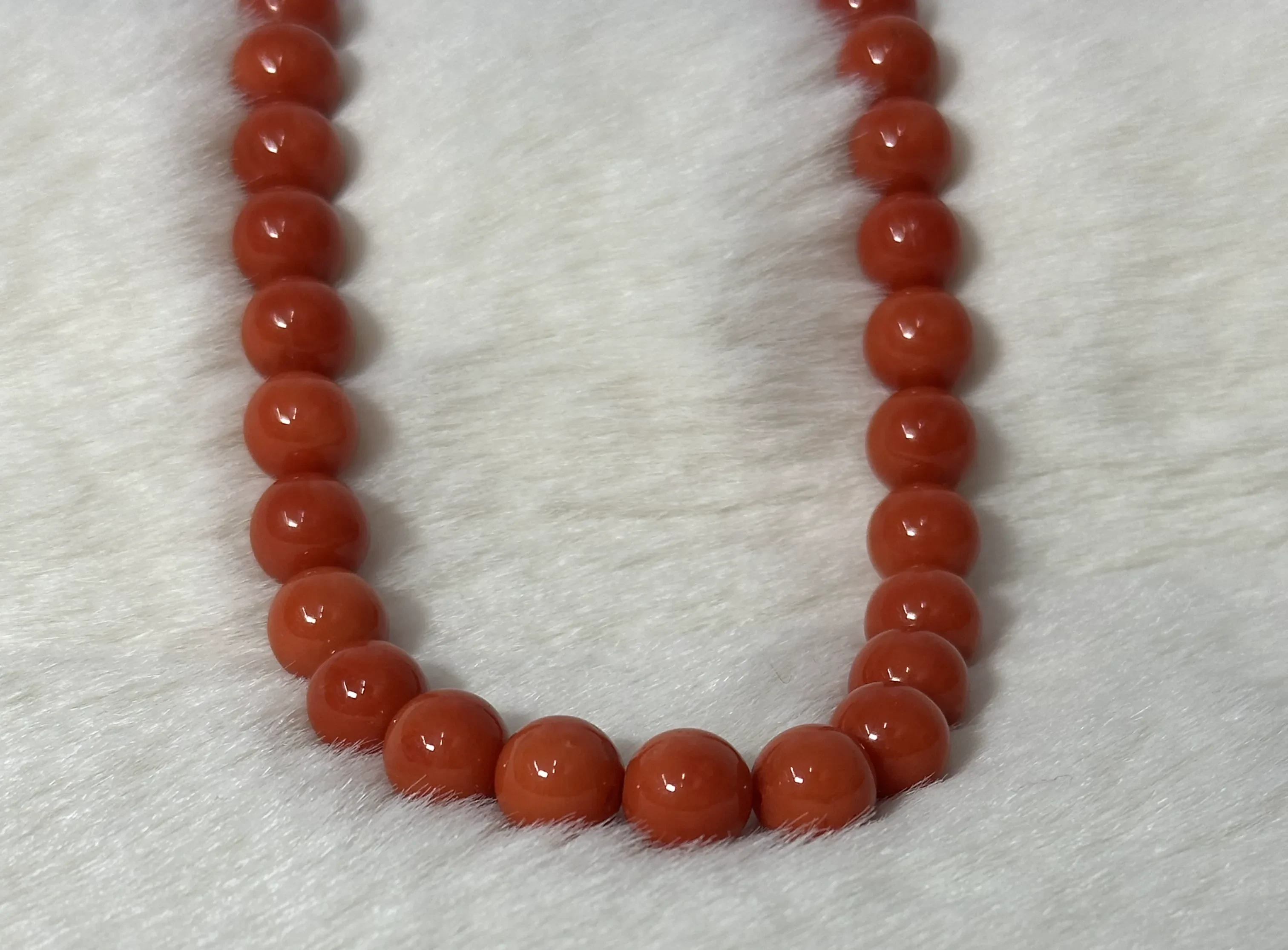 Red Coral Mala (Pavalam) 9x9 MM 248.47 carats