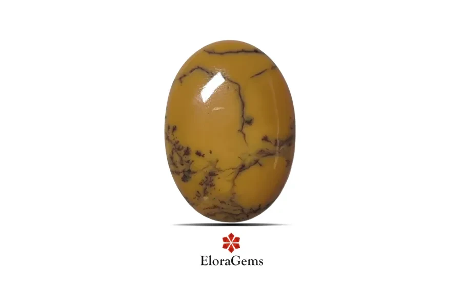 Yellow Dendritic Agate 27x15 MM 11.85 carats