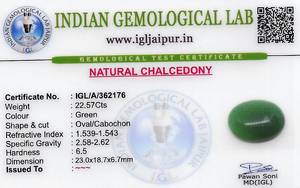 Chalcedony 23x19 MM 22.57 carats