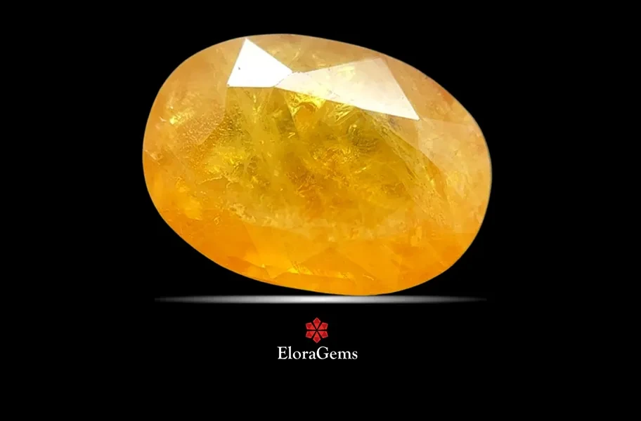 Yellow Sapphire (Pushparag) 14x10 MM 7.66 carats
