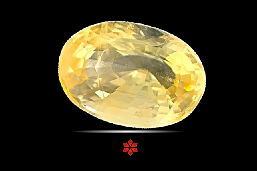 Yellow Sapphire (Pushparag) 12x8 MM 4.96 carats
