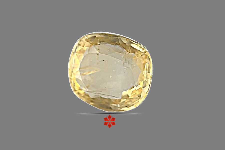 Yellow Sapphire (Pushparag) 9x8 MM 3.1 carats