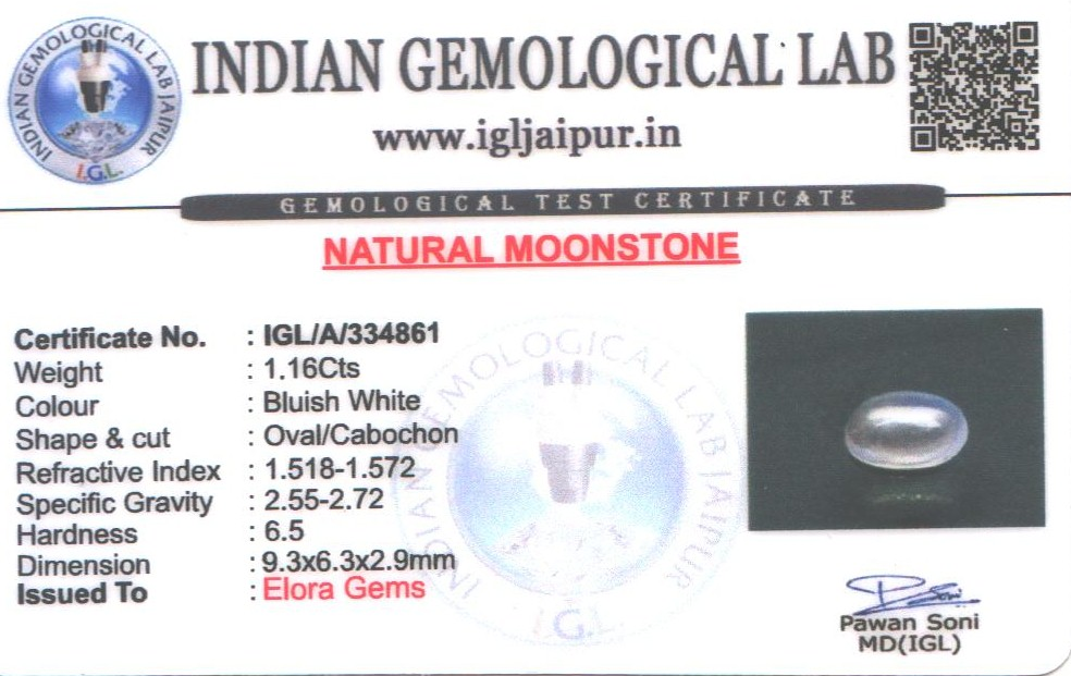 Moon Stone 9x6 MM 1.16 carats