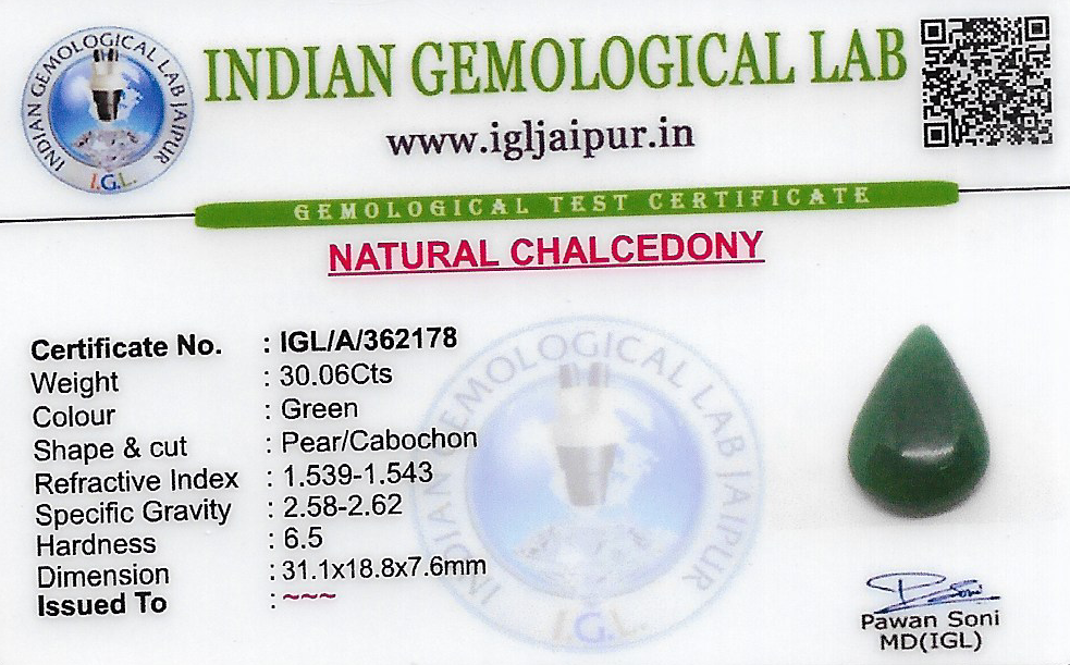 Chalcedony 31x19 MM 30.06 carats