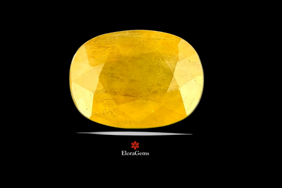 Yellow Sapphire (Pushparag) 11x8 MM 3.97 carats