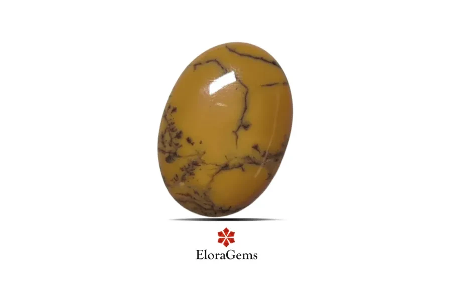 Yellow Dendritic Agate 27x15 MM 11.85 carats