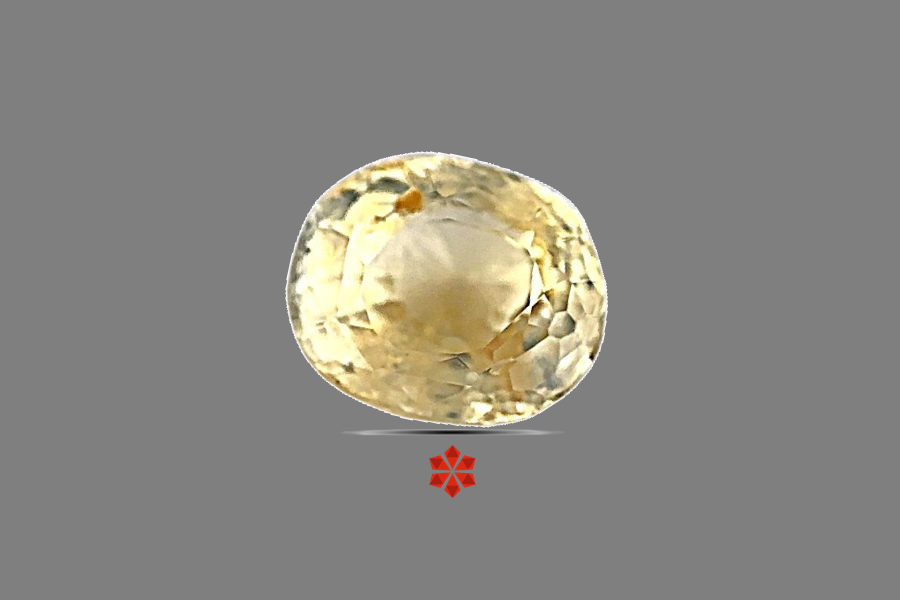 Yellow Sapphire (Pushparag) 9x7 MM 3.1 carats