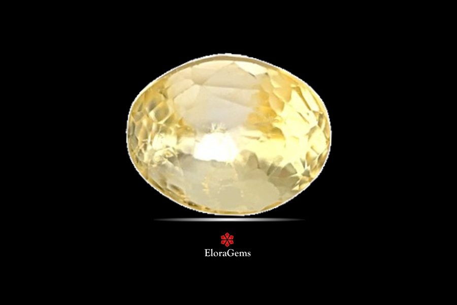 Yellow Sapphire (Pushparag) 9x7 MM 3.45 carats