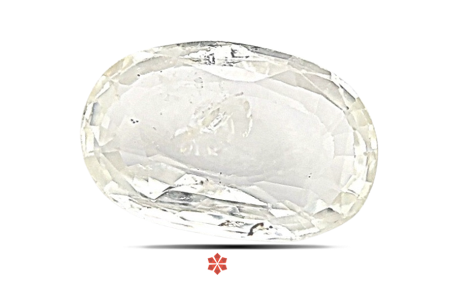 White Sapphire 11x8 MM 2.8 carats