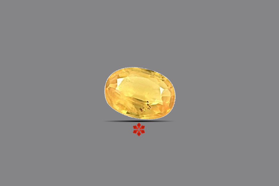 Yellow Sapphire (Pushparag) 7x5 MM 1 carats