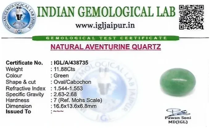 Aventurine 17x14 MM 11.88 carats
