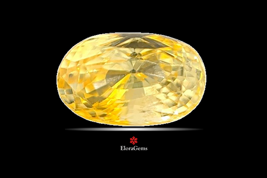 Yellow Sapphire (Pushparag) 11x7 MM 5.5 carats