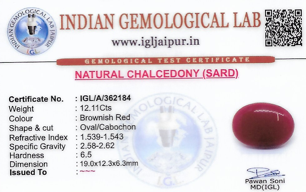 Chalcedony 19x12 MM 12.11 carats