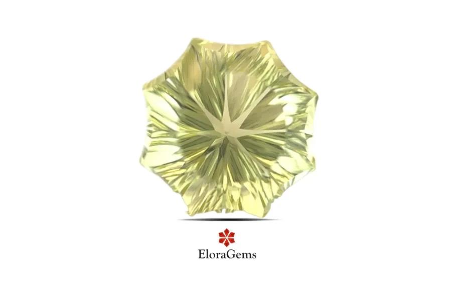 Lemon Quartz Carved Gem Stone 11x11 MM 5.2 carats