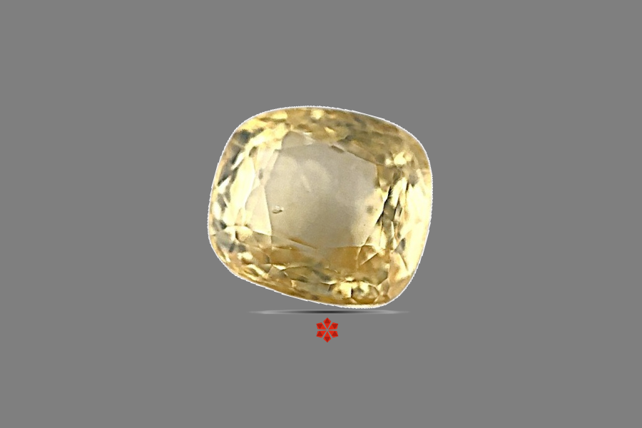 Yellow Sapphire (Pushparag) 8x8 MM 3.22 carats