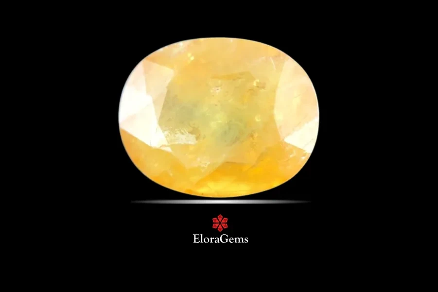 Yellow Sapphire (Pushparag) 11x9 MM 6.06 carats