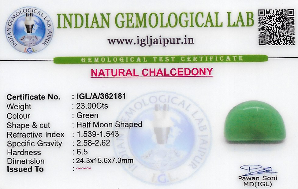 Chalcedony 24x16 MM 23 carats