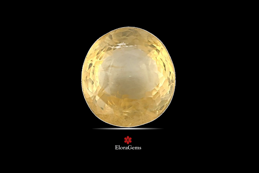 Yellow Sapphire (Pushparag) 8x7 MM 4.3 carats