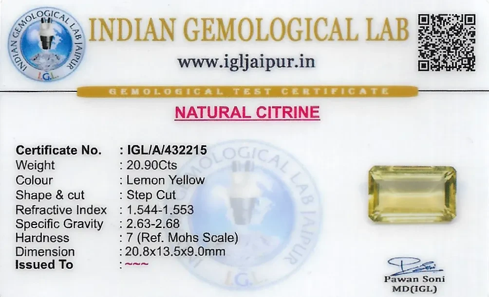 Citrine 11x14 MM 20.9 carats