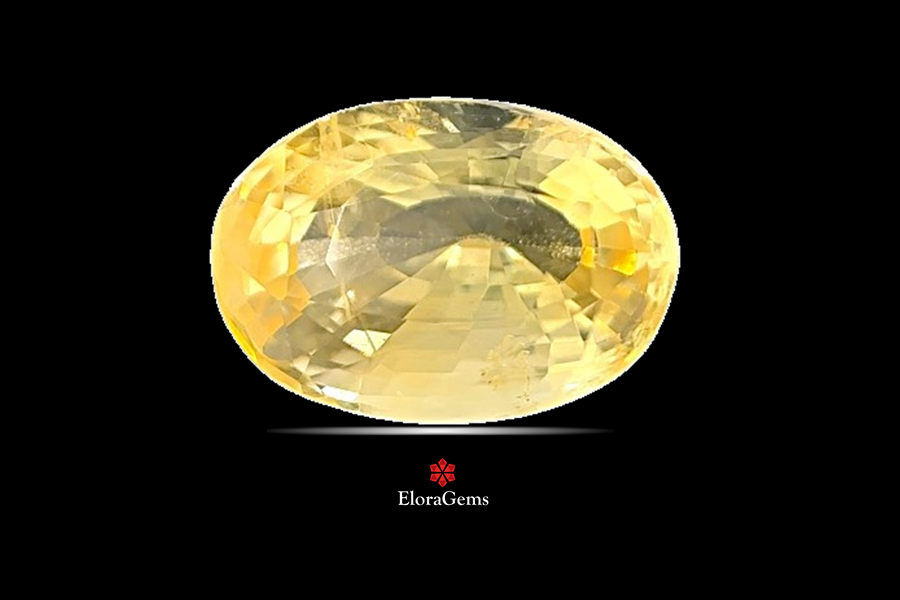 Yellow Sapphire (Pushparag) 12x8 MM 4.96 carats