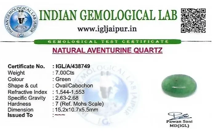 Aventurine 15x11 MM 7 carats