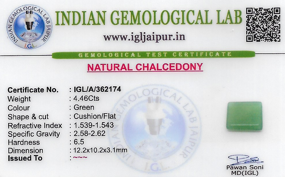 Chalcedony 12x10 MM 4.46 carats