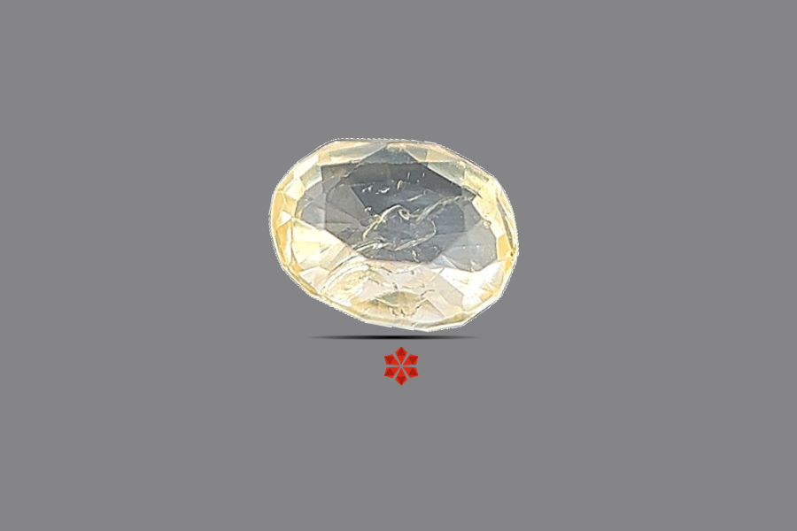 Yellow Sapphire (Pushparag) 7x6 MM 1.2 carats