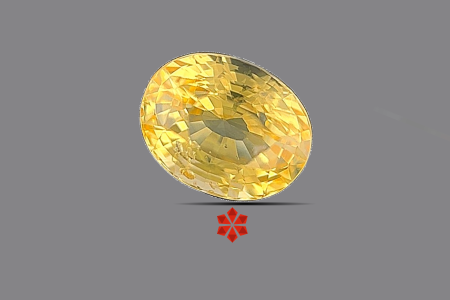 Yellow Sapphire (Pushparag) 8x6 MM 2 carats