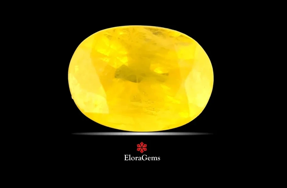 Yellow Sapphire (Pushparag) 10x7 MM 3.7 carats
