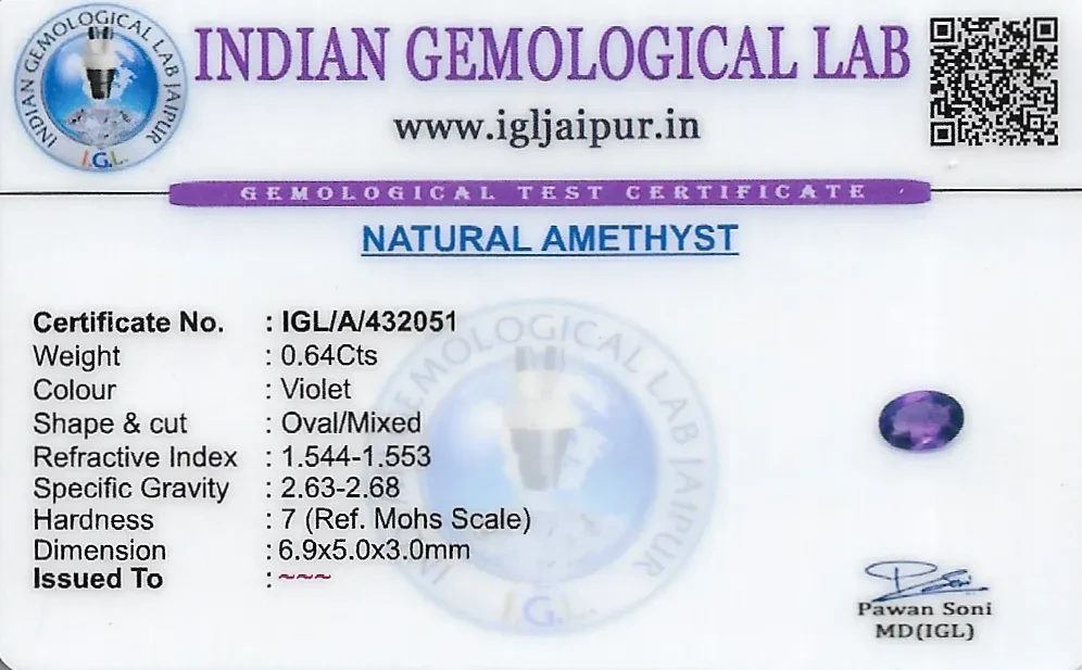 Amethyst 7x5 MM 0.64 carats