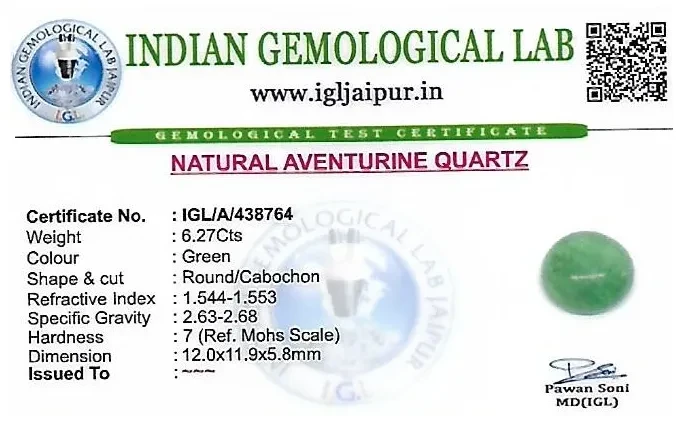 Aventurine 12x12 MM 6.27 carats