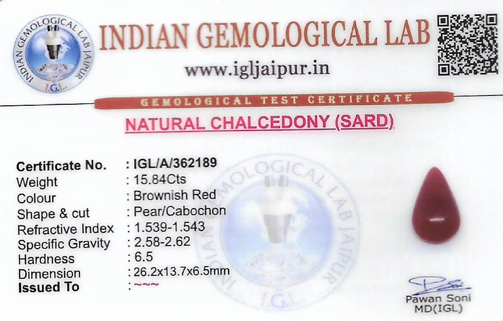 Chalcedony 26x14 MM 15.84 carats