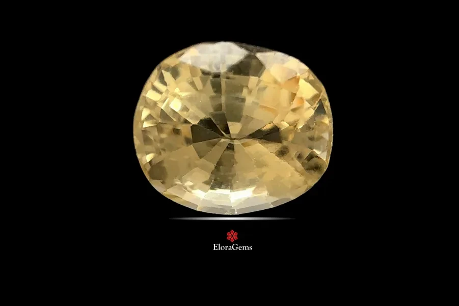 Yellow Sapphire (Pukhraj) 7x6 MM 1.2 carats