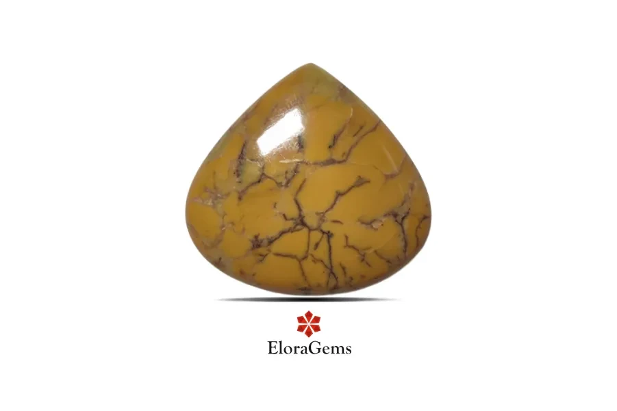 Yellow Dendritic Agate 31x33 MM 34.75 carats