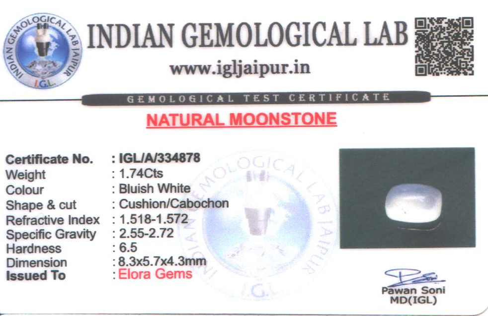 Moon Stone 8x6 MM 1.74 carats