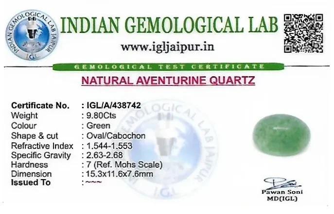 Aventurine 15x12 MM 9.8 carats
