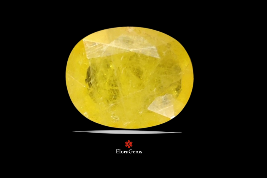 Yellow Sapphire (Pushparag) 11x9 MM 4 carats
