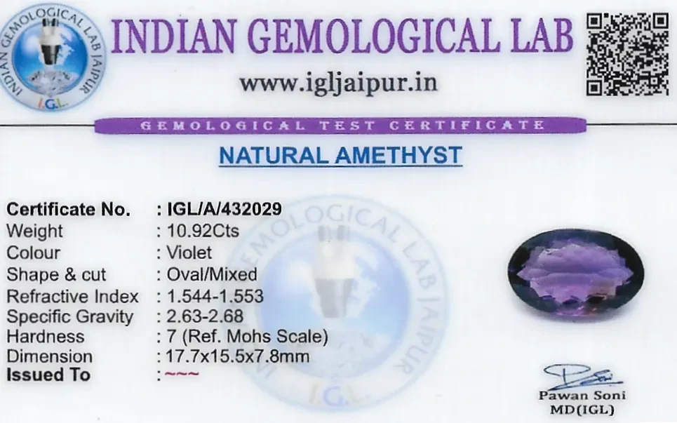 Amethyst 18x16 MM 10.92 carats