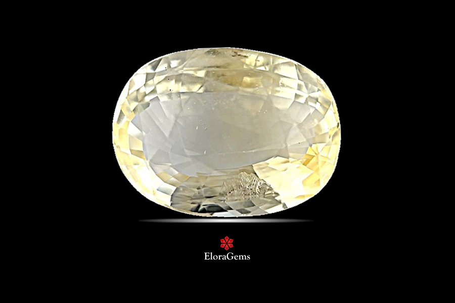 Yellow Sapphire (Pushparag) 14x10 MM 6.51 carats