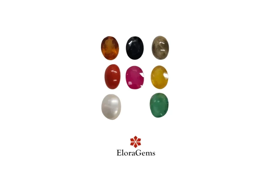 Navratna Oval 1 SET 8 Stones