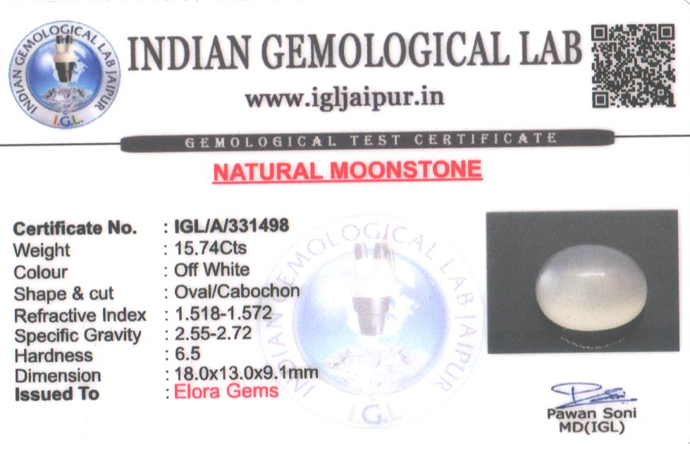 Moon Stone 18x13 MM 15.74 carats