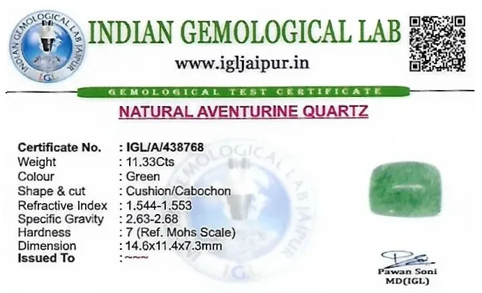 Aventurine 15x11 MM 11.33 carats