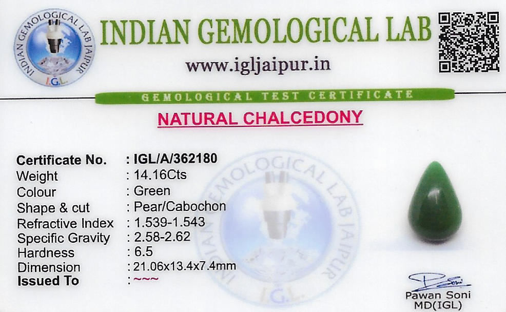 Chalcedony 21x13 MM 14.16 carats