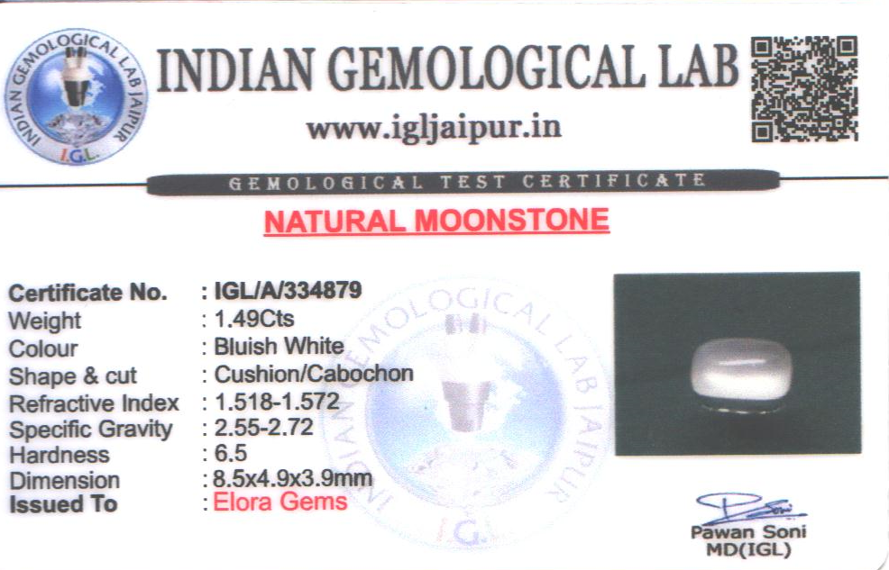 Moon Stone 9x5 MM 1.49 carats