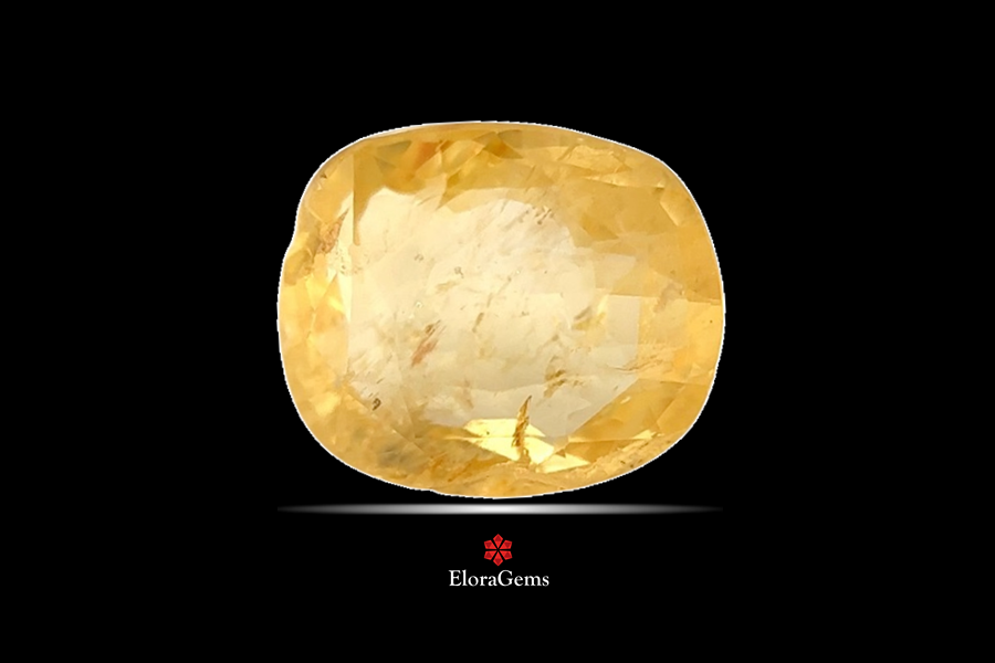 Yellow Sapphire (Pushparag) 9x8 MM 3.5 carats