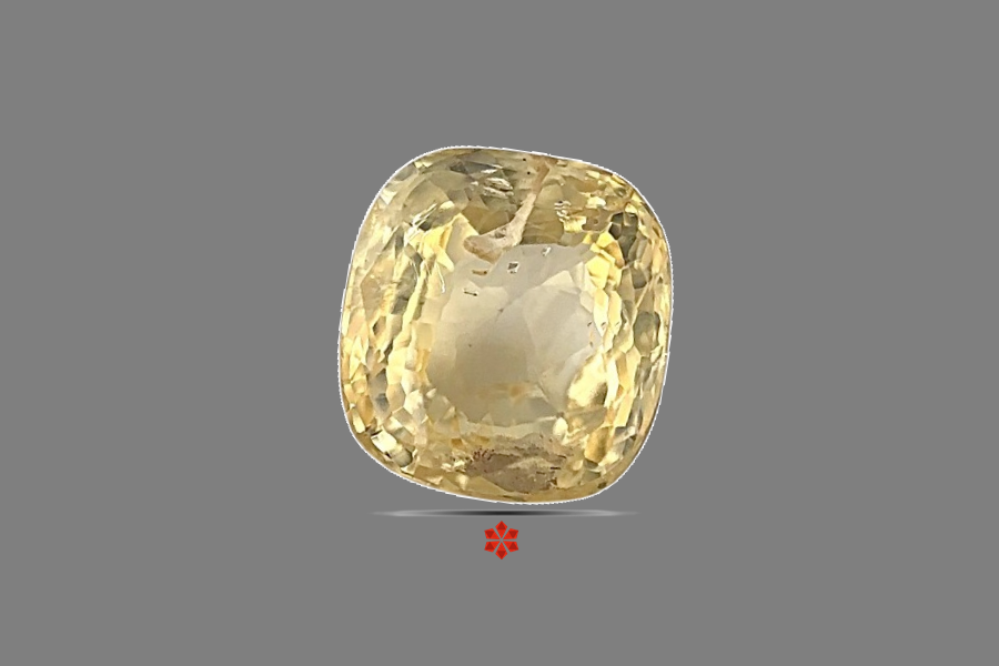 Yellow Sapphire (Pushparag) 8x8 MM 2.98 carats
