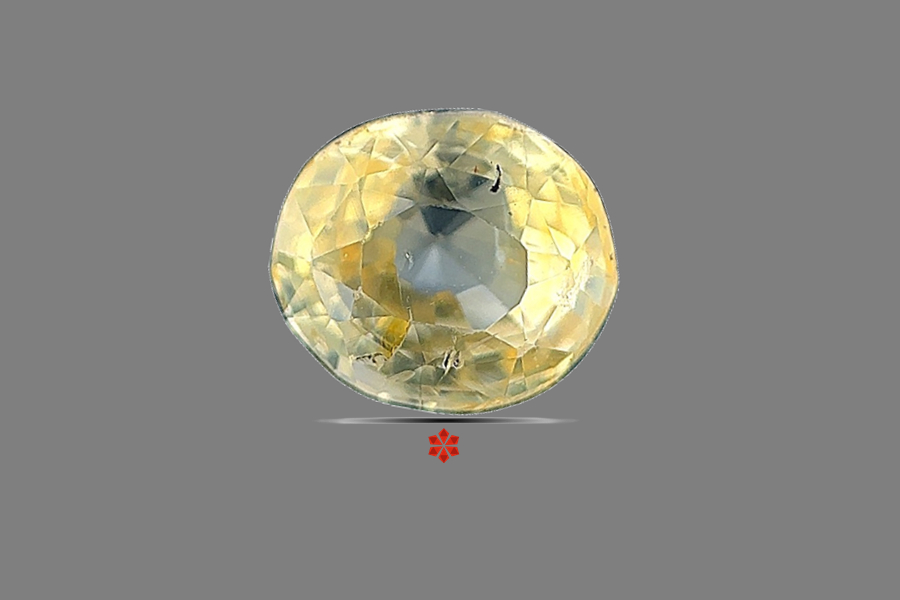 Yellow Sapphire (Pushparag) 9x8 MM 2.9 carats