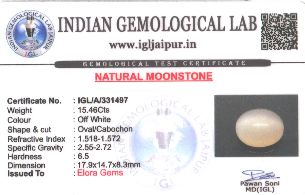 Moon Stone 18x15 MM 15.46 carats
