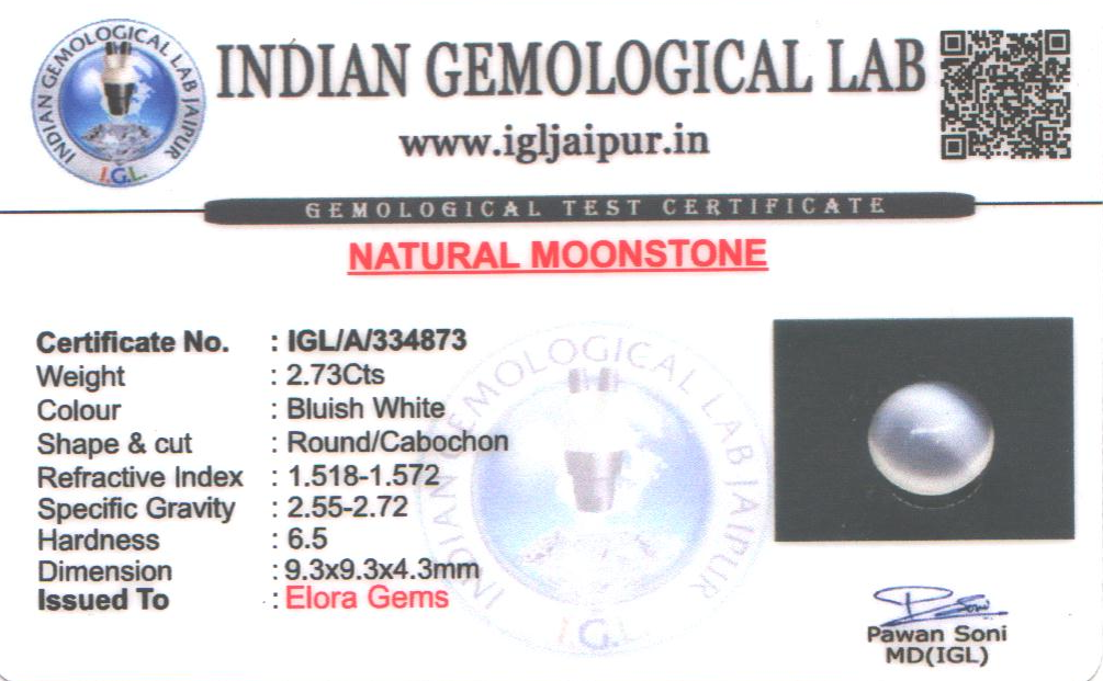Moon Stone 9x9 MM 2.73 carats