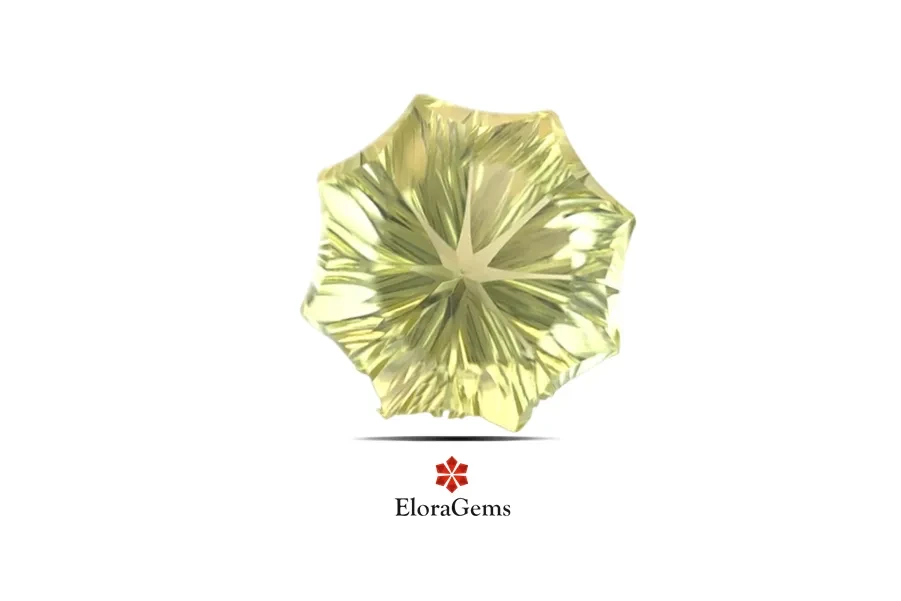 Lemon Quartz Carved Gem Stone 11x11 MM 5.2 carats